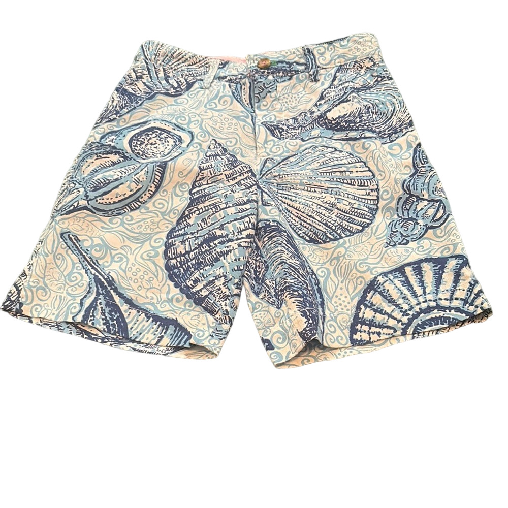 Lilly Pulitzer Beaumont Shorts Shell Print Adjustable Waist Unisex Child M